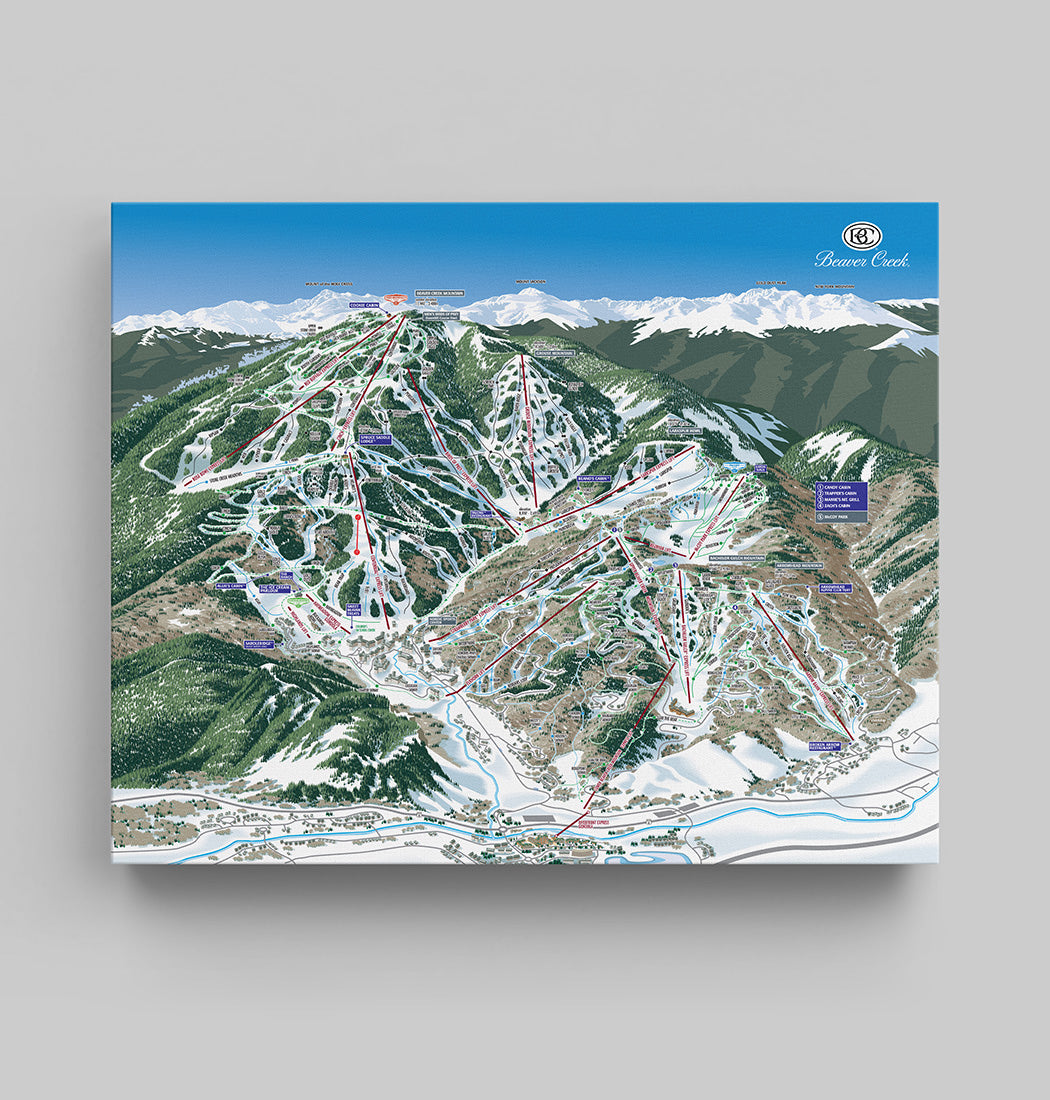 Beaver Creek Trail Map Canvas