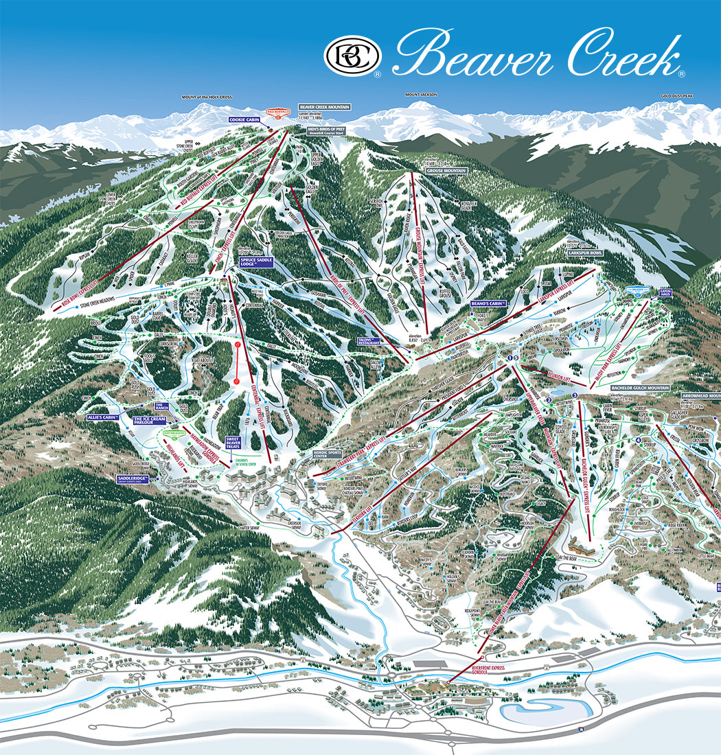 Beaver Creek Trail Map Canvas