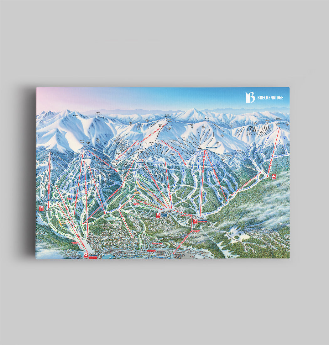 Breckenridge Trail Map Canvas