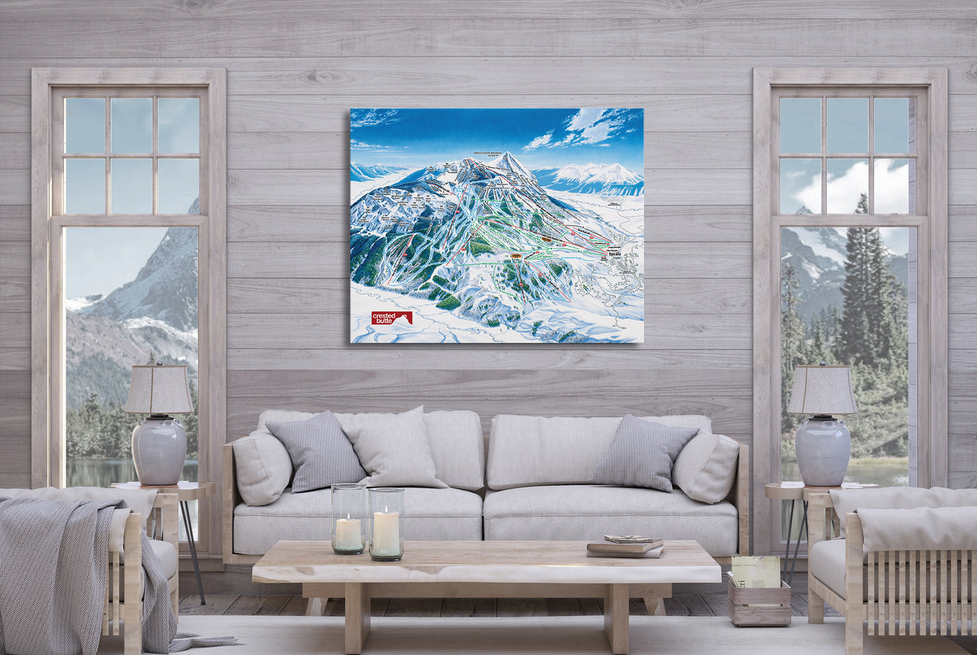 Crested Butte Trail Map Canvas