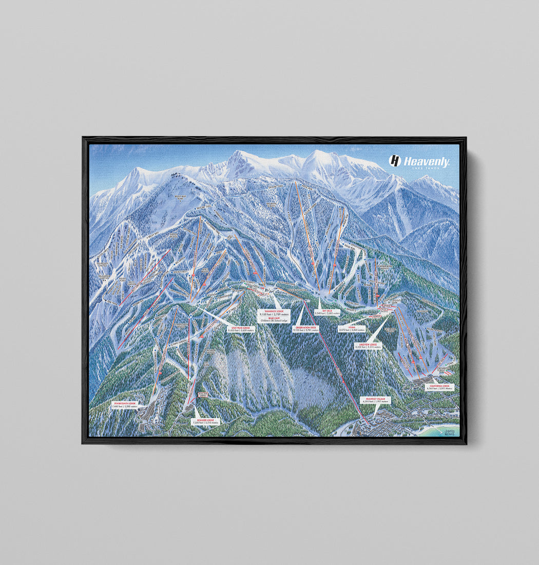 Heavenly Trail Map Canvas