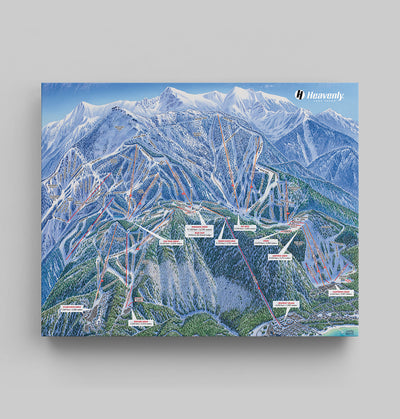 Heavenly Trail Map Canvas