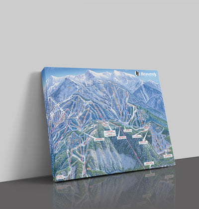 Heavenly Trail Map Canvas