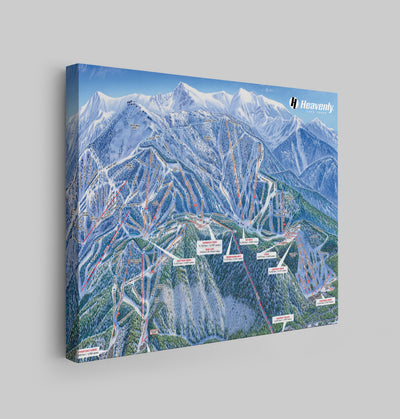 Heavenly Trail Map Canvas