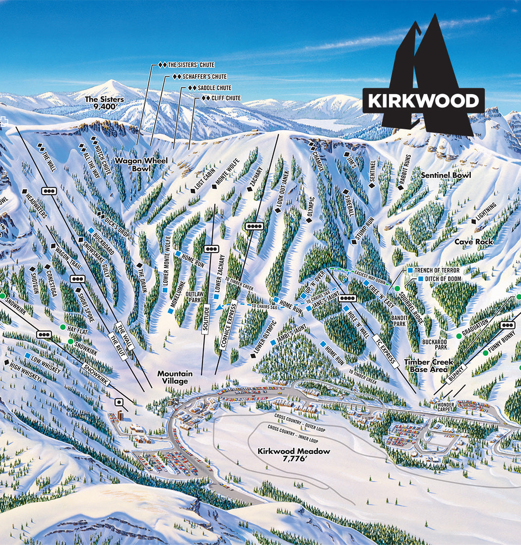 Kirkwood Trail Map Canvas