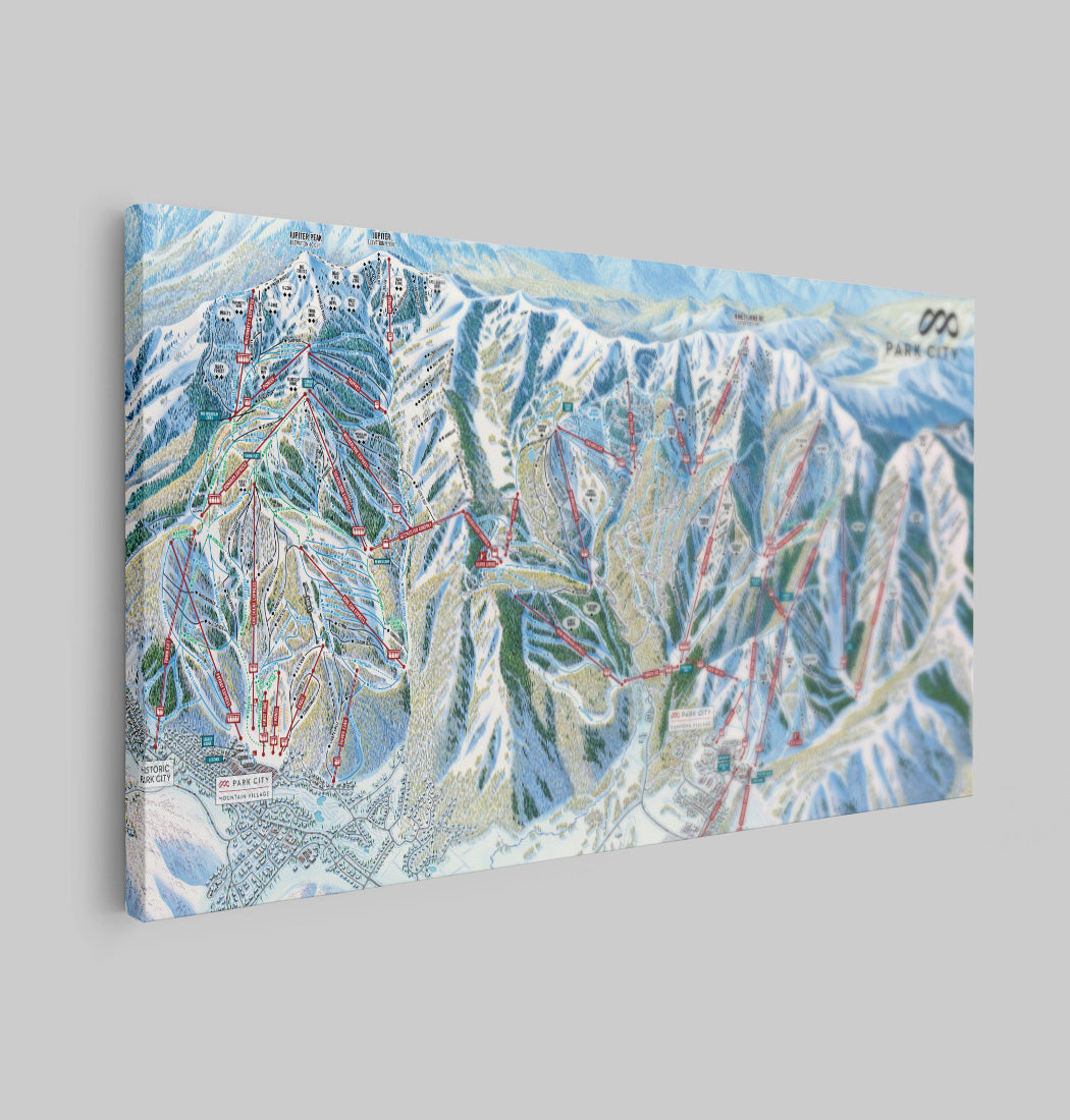 Park City Trail Map Canvas – Snocamp