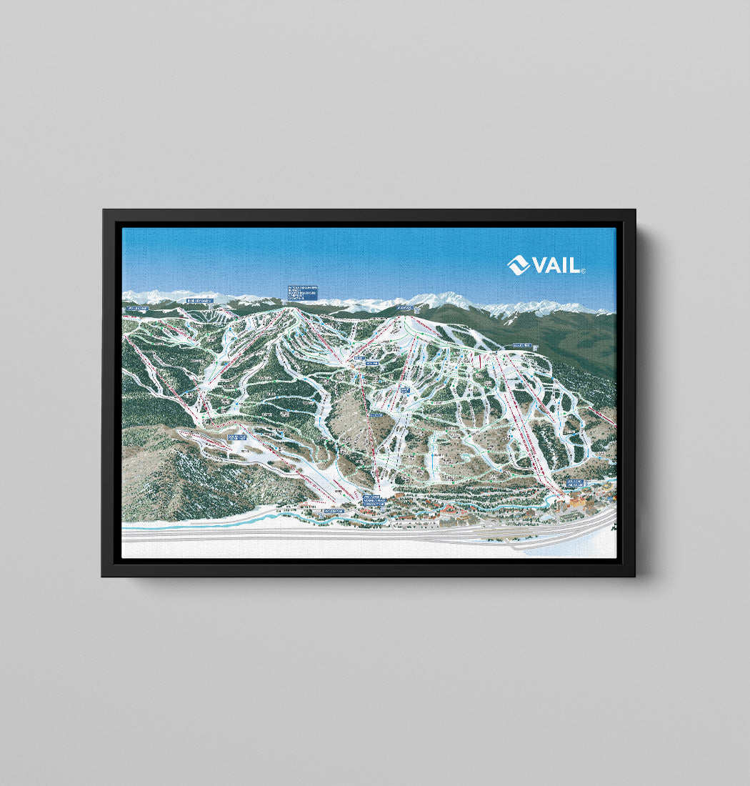 Vail Trail Map Canvas