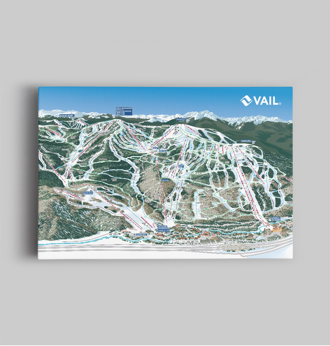 Vail Trail Map Canvas