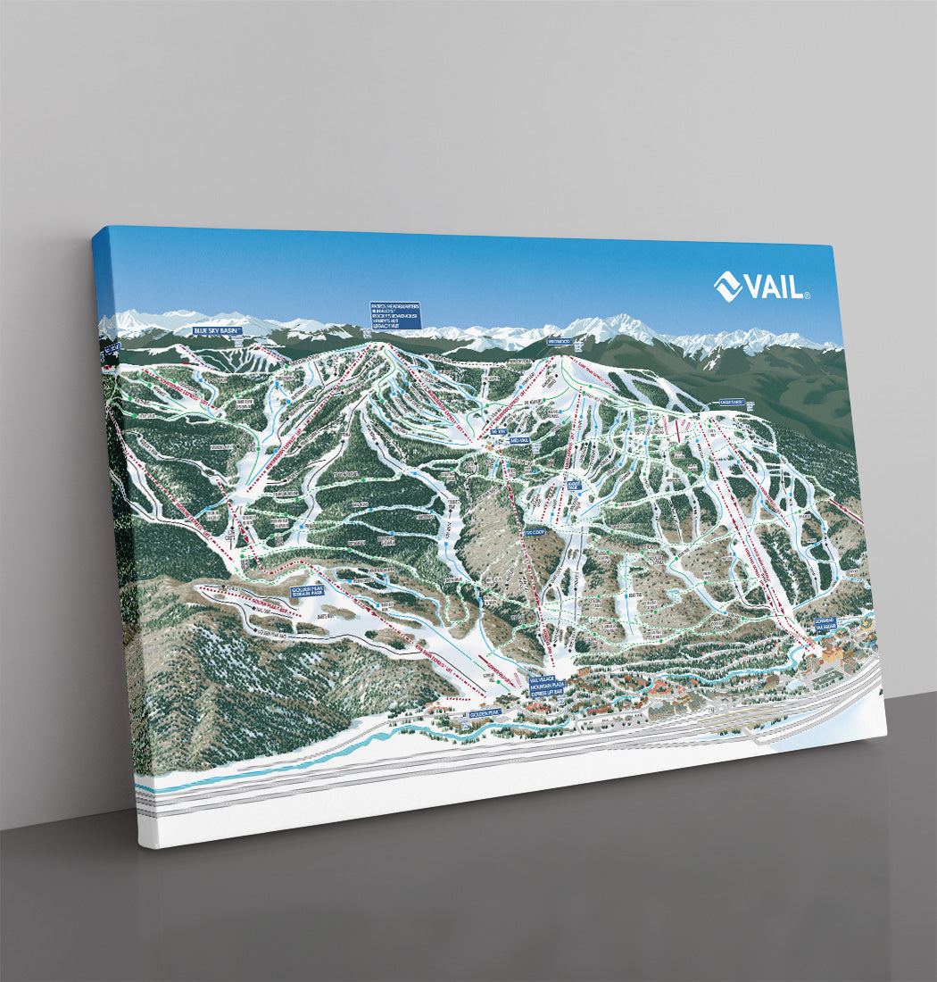 Vail Trail Map Canvas