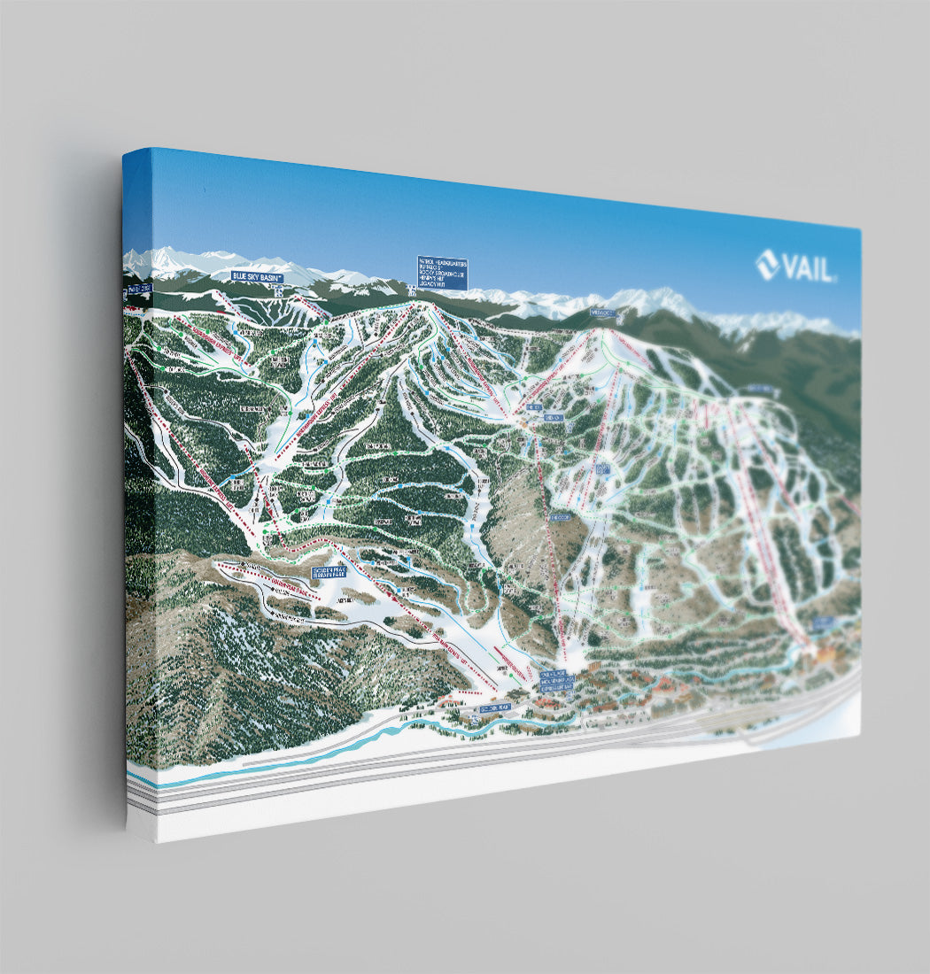 Vail Trail Map Canvas – Snocamp